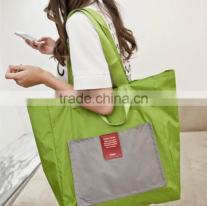 Korea Style Polyester Folding Travel Shopping Bag