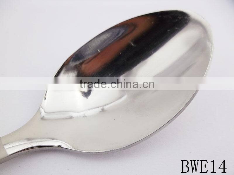 Stainless steel ice cream spoon with colorful plastic handle
