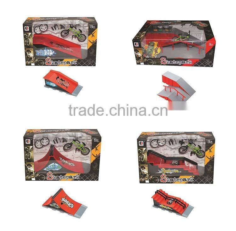 new arrival diecast bike finger bike with skatepark