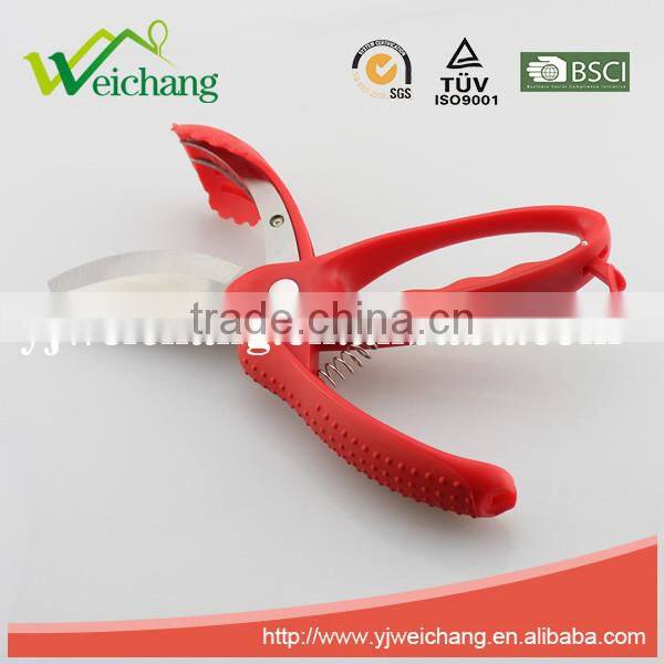 WCJ656 premium Stainless Steel Precision Salad Kitchen Scissors & Salad Tongs In-one
