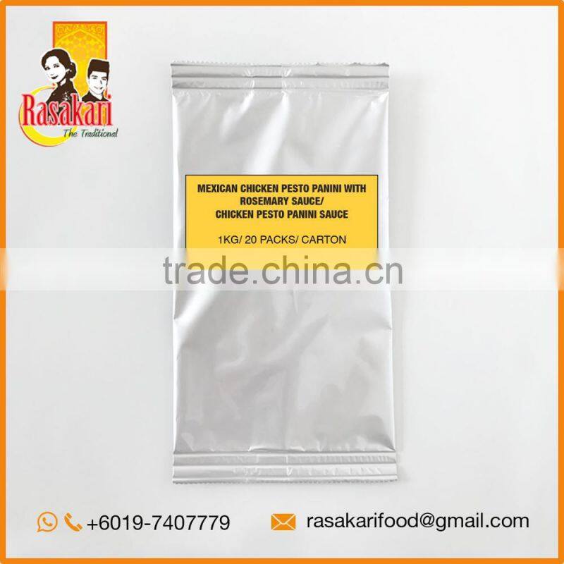 Mexican Chicken Pesto Panini with Rosemary Sauce