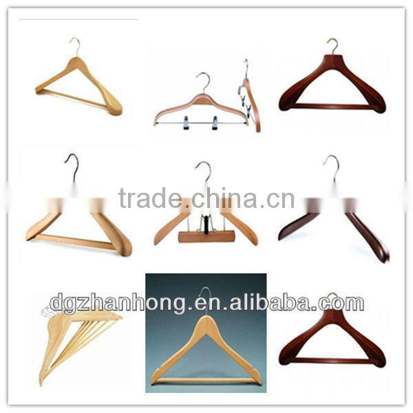 (Silicone Anti-slip strip) Multi Retractable wooden clothes hangers