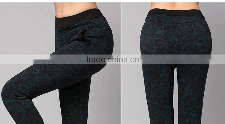 Women floral slimming autumn and winter fashion pants