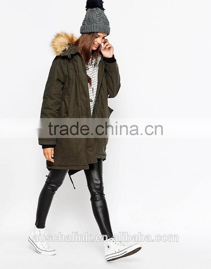 OEM service women cheap winter keep warm parka coats