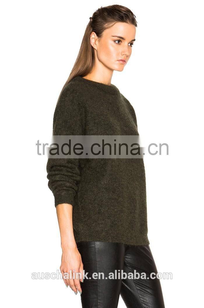 2016 new arrival lady mohair sweater customized factory price