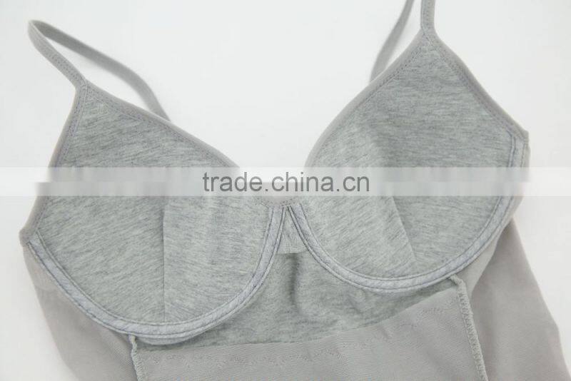 OEM/ODM Service Sexy Women Adjustable Strap Built In Bra Tank Tops Body Underwear For Sleeveless