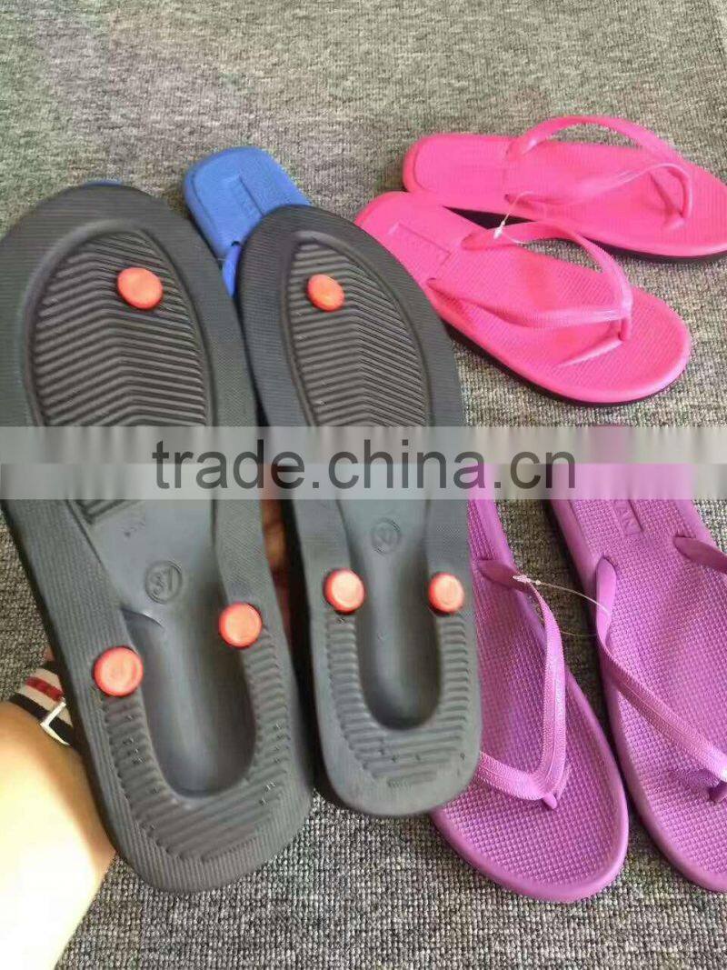 Women's slim flip flops cheap wholesale plain color flat slippers shoe closeouts