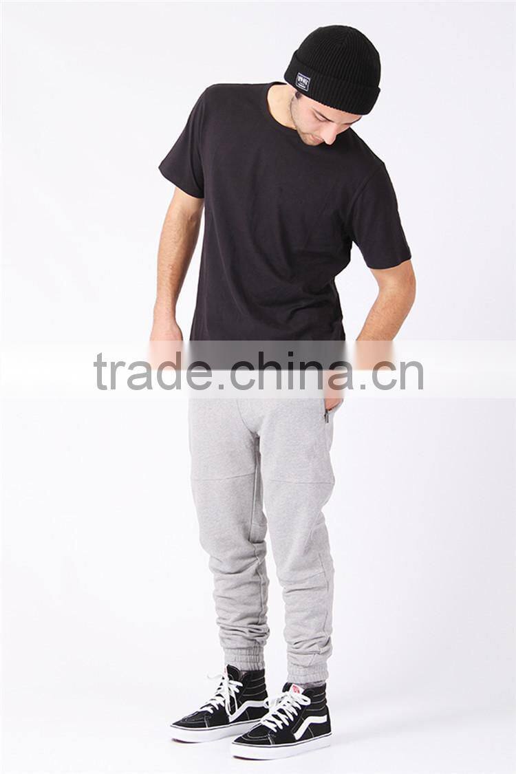 Top fashion pants blank loose grey jogger cotton trousers for men
