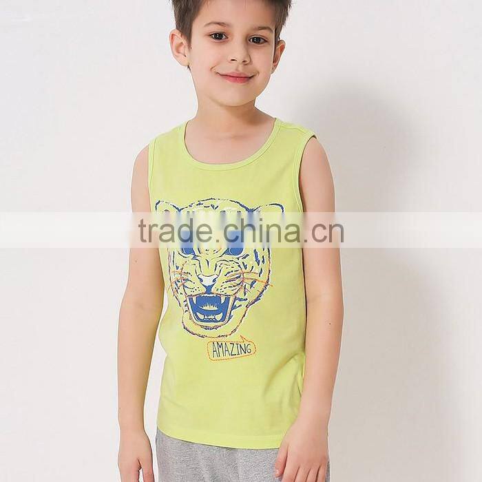 Casual amazing tiger printed boys vest