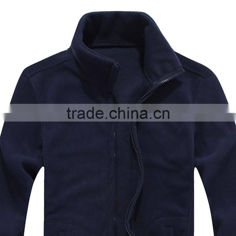 Custom design full zipper micro polar fleece sweatshirt