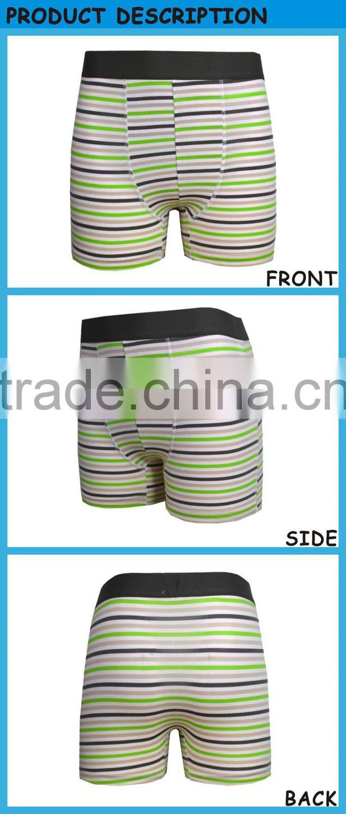 New Design Man's Cotton Underwear Boxer Suits with Brief Stripes