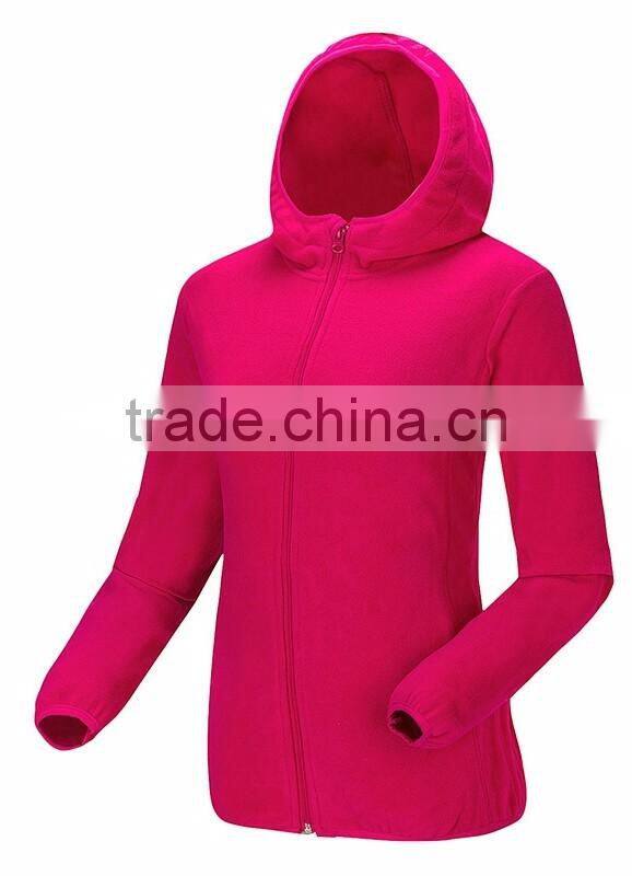 2017 Instocked Outdoor Fleece Zipper-up Jacket with hood
