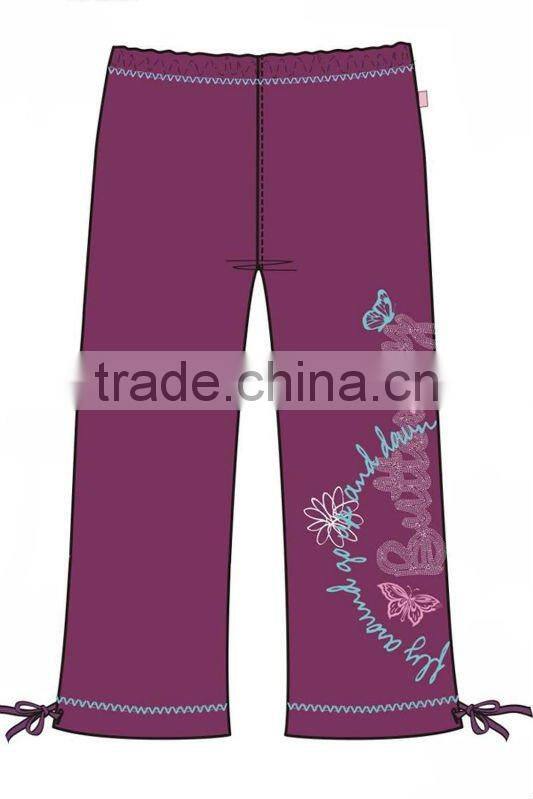 girls fleece pants with beautiful pattern