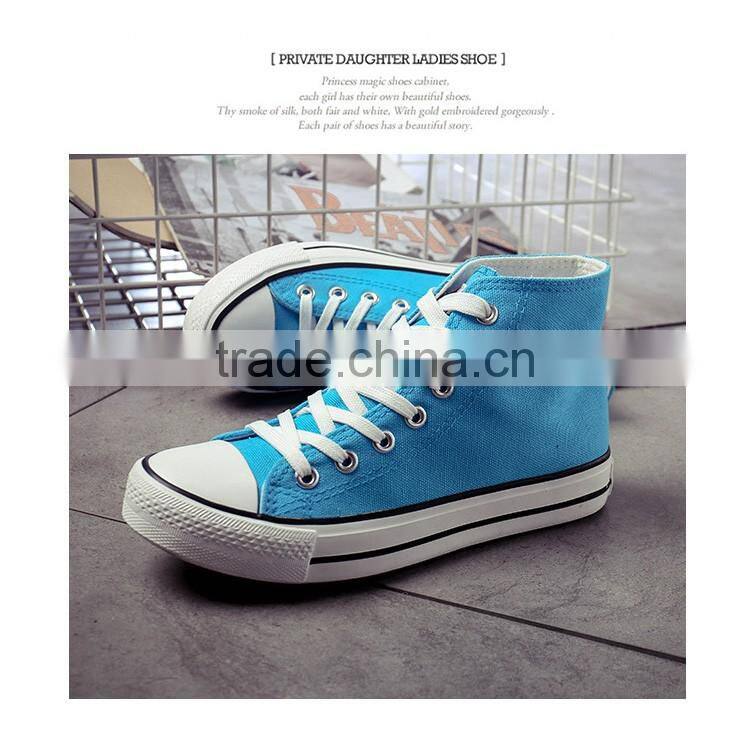China High Ankle Durable Women Canvas Shoes