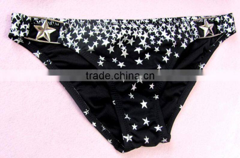 M866 dingyang fashion sexy latest metal five star split bikini swimwear