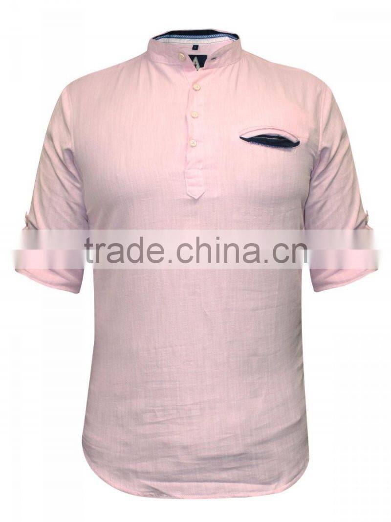 " Light Pink Casual Shirt "
