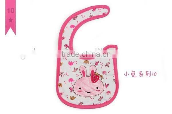 wholesale 2016 embroidery cartoon baby bibs 100% cotton