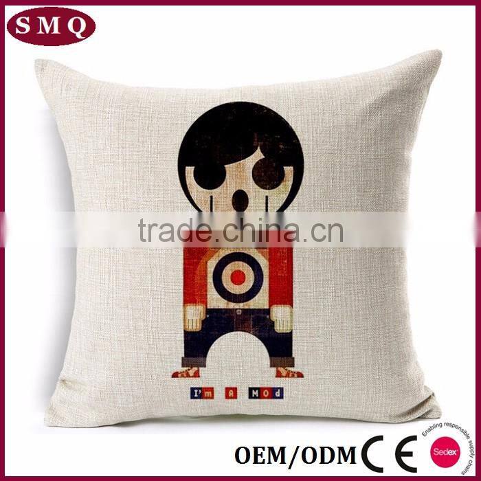 cartoon charactor printing chair cushion pillow cover