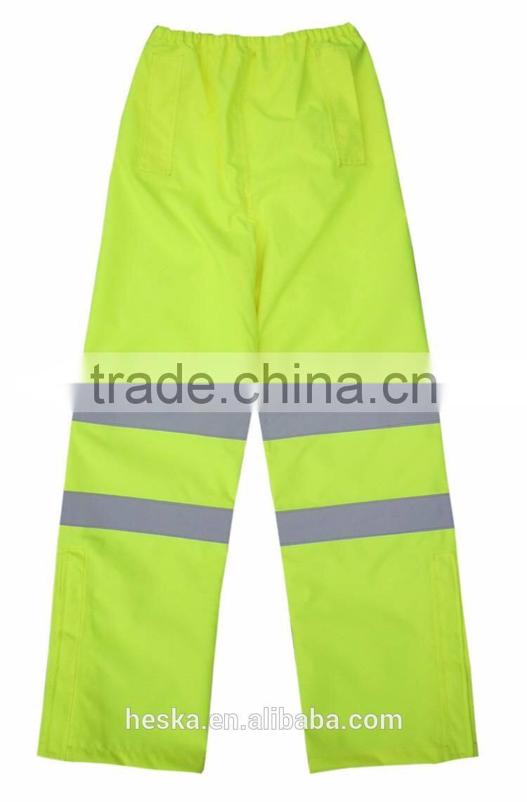 High visibility reflective tape mens hi viz pants with EN20471