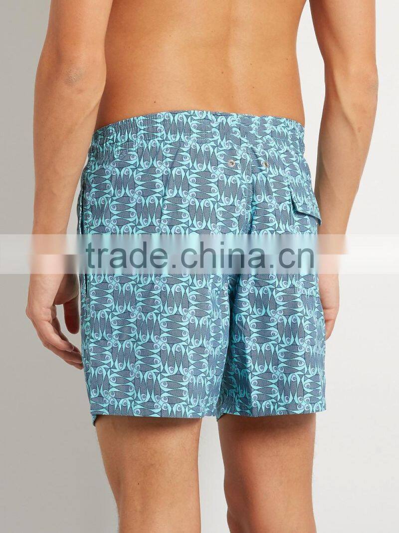 High quality mens swim shorts floral print throughout beach men's shorts