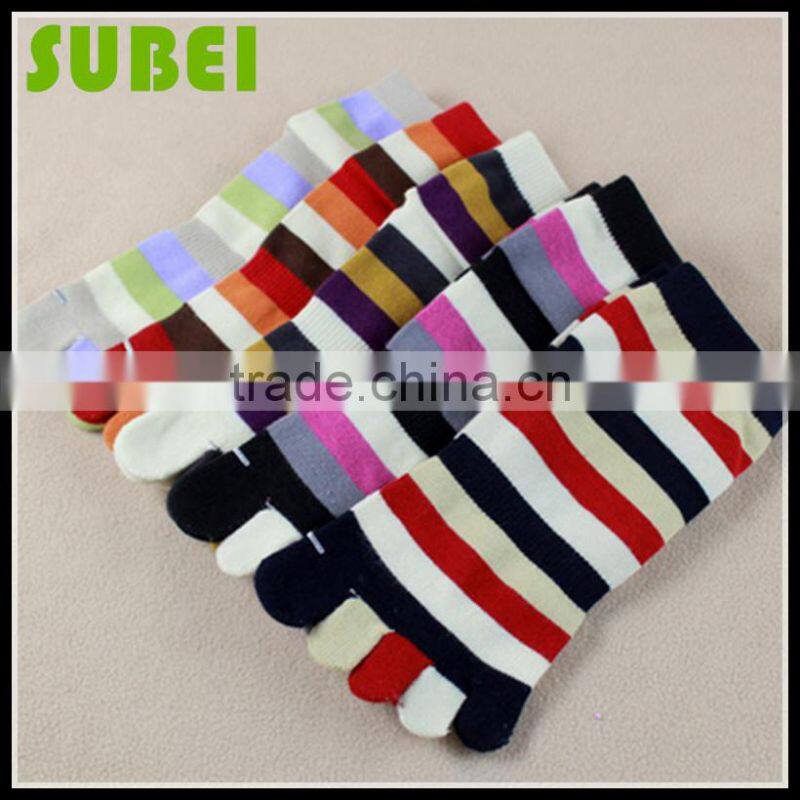 2015 High quality thin summer fashion female five fingers socks,Pure cotton breathable and Anti-Bacterial toe scoks