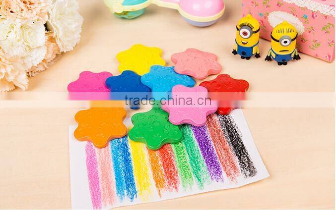 Creative 12 color children's snowflake shape crayon kids educational painting toys