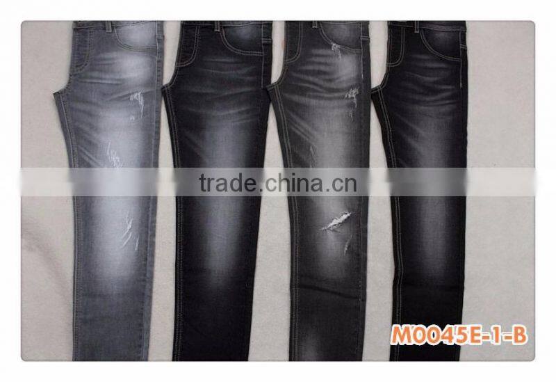 M0045E-1-B 10.6oz double layer cotton lycra denim jeans fabric