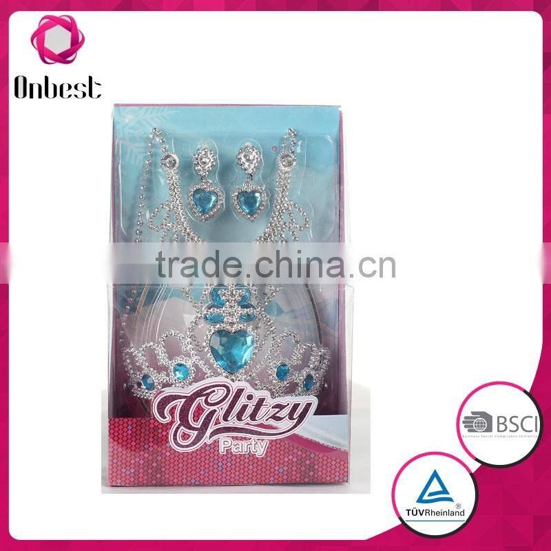 New PVC box princess necklace & wand set for baby girls frozen accessory