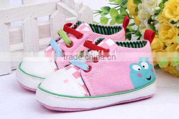 spring 3 colors slip-on printed frog baby walking shoes