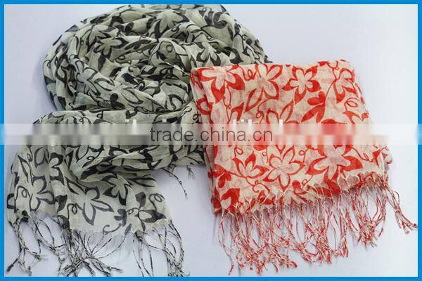 Spring summer hot fashion floral printing scarf