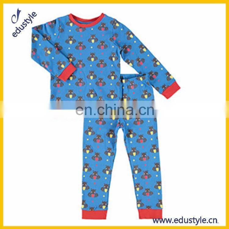 Wholesale Custom Printing Long Sleeve Children Pajamas