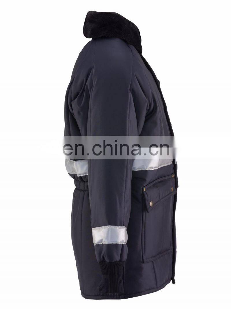 New style safety freezer jacket with reflective tape