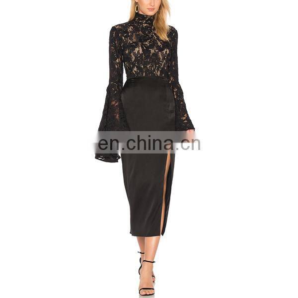 Oem product one piece bodysuit women cotton mesh trim lace bodysuit tops