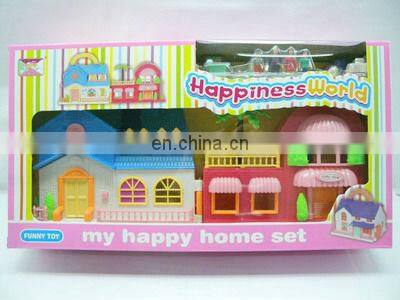 hot sell flashing light and music plastic b/o villa toys