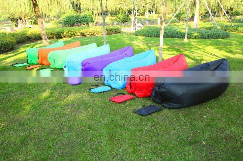 Inflatable lounge bag hammock air bed banana sofa