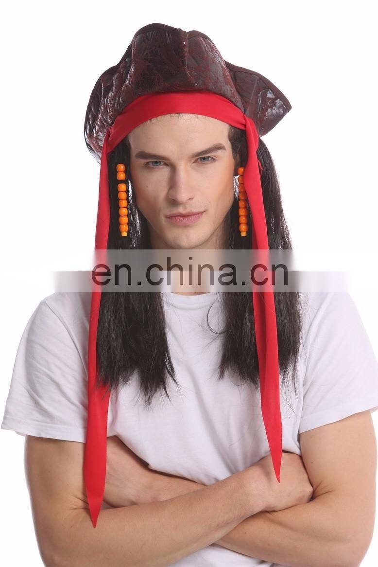 Carnival pirate party wigs with hats MW-005
