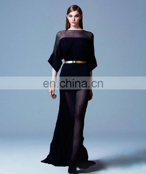 2015 lattest slim fishtail silk dress party dress designer one piece party dress girl party wear western dress