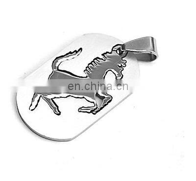 Factory custom Top Quality personality stainless steel horse pendant charms