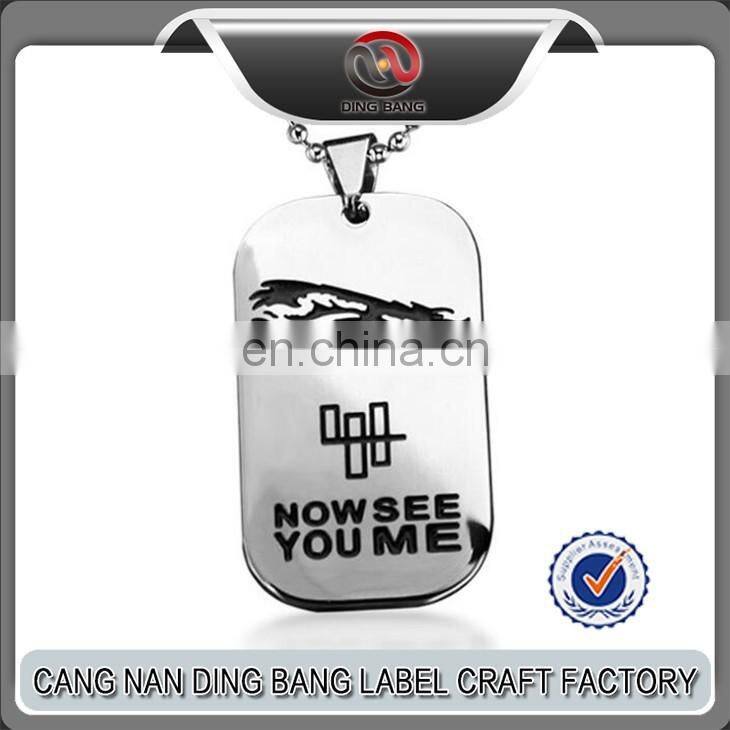 Custom Metal Logo Silver Various Designs Blank Pendant Pet Tags