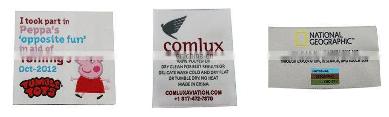 garment cloth fabric damask woven labels