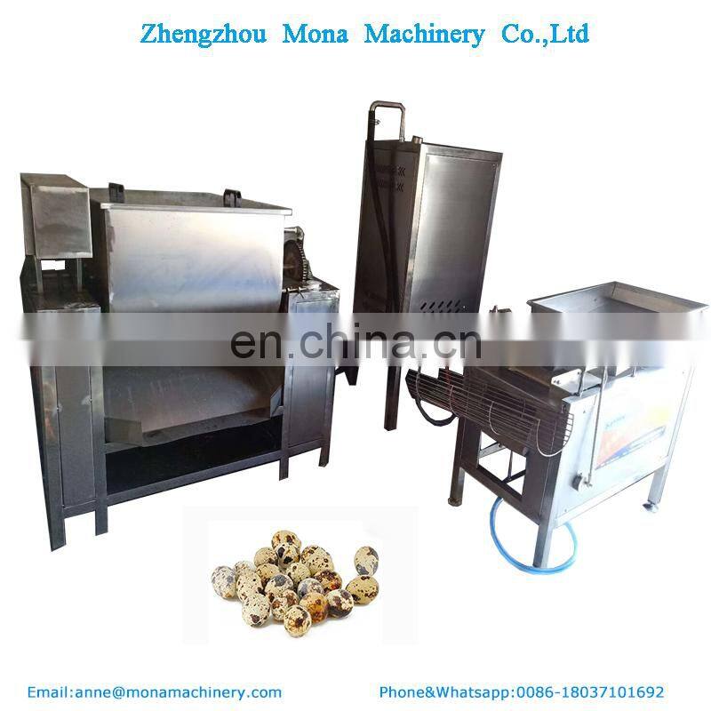 Stainless quail egg shelling production line