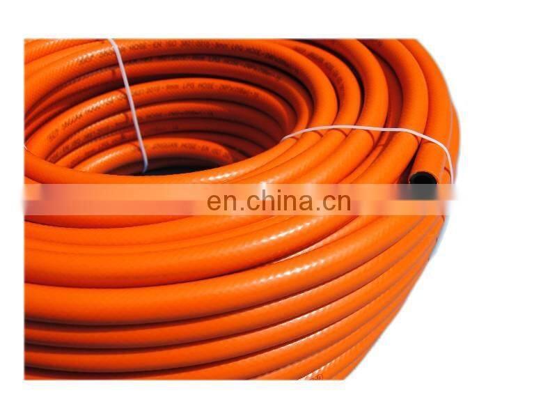 CE!!! orange color high quality LPG PVC hose best quality gas PVC hose OEM hose Thermosetting PVC of LPG as customer required