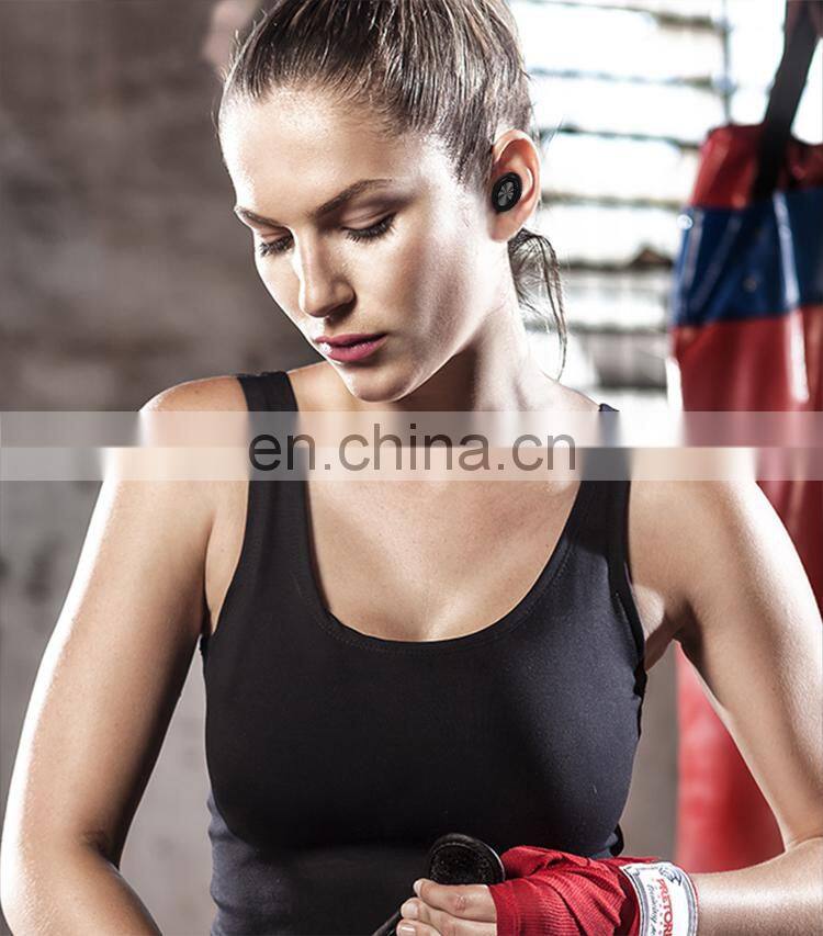 New Handfree Noise Cancelling Portable Active True Wireless Single Headset Earphone With Mic for Mobile Phone