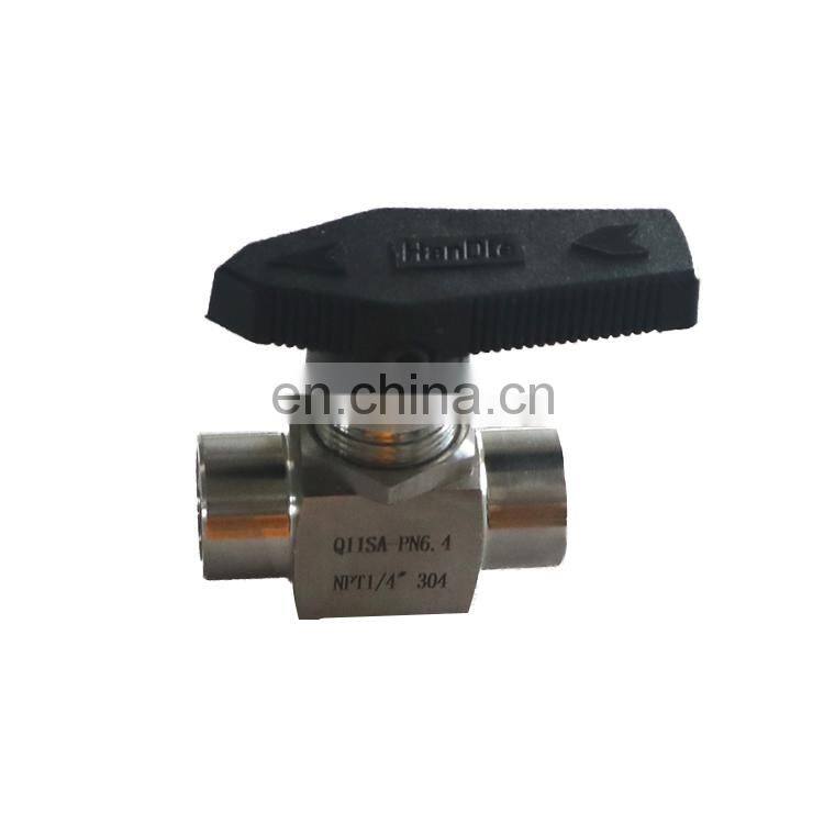Stainless Steel High Pressure 1/4" Miniature Ball Valve FNPT,MNPT