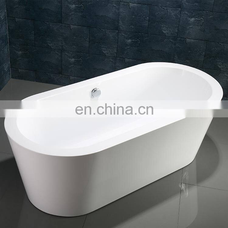 Proway indoor Bathroom product GF-3073 black freestanding resin bathtub massage