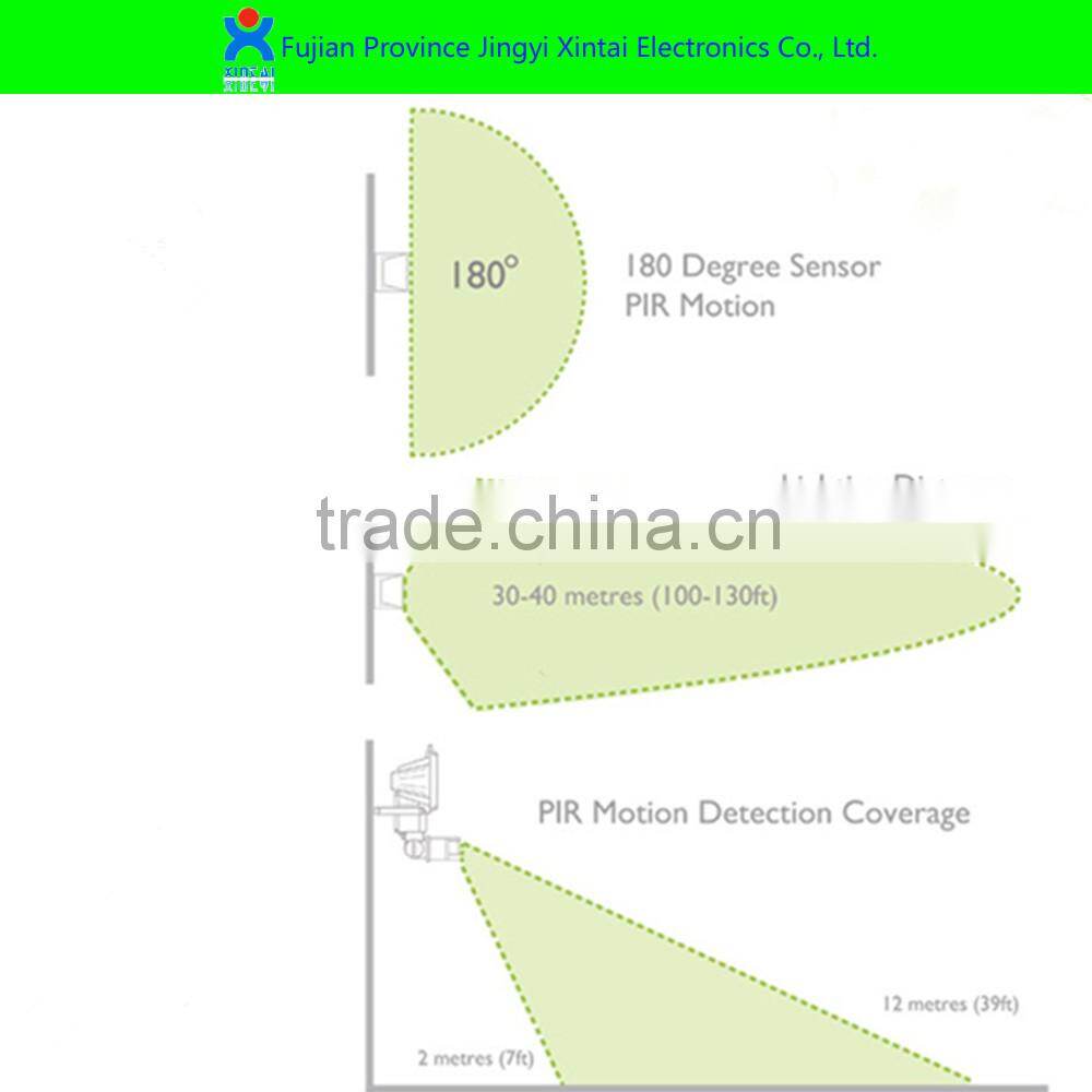 Solar panel supply power led flood light with PIR Motion Sensor