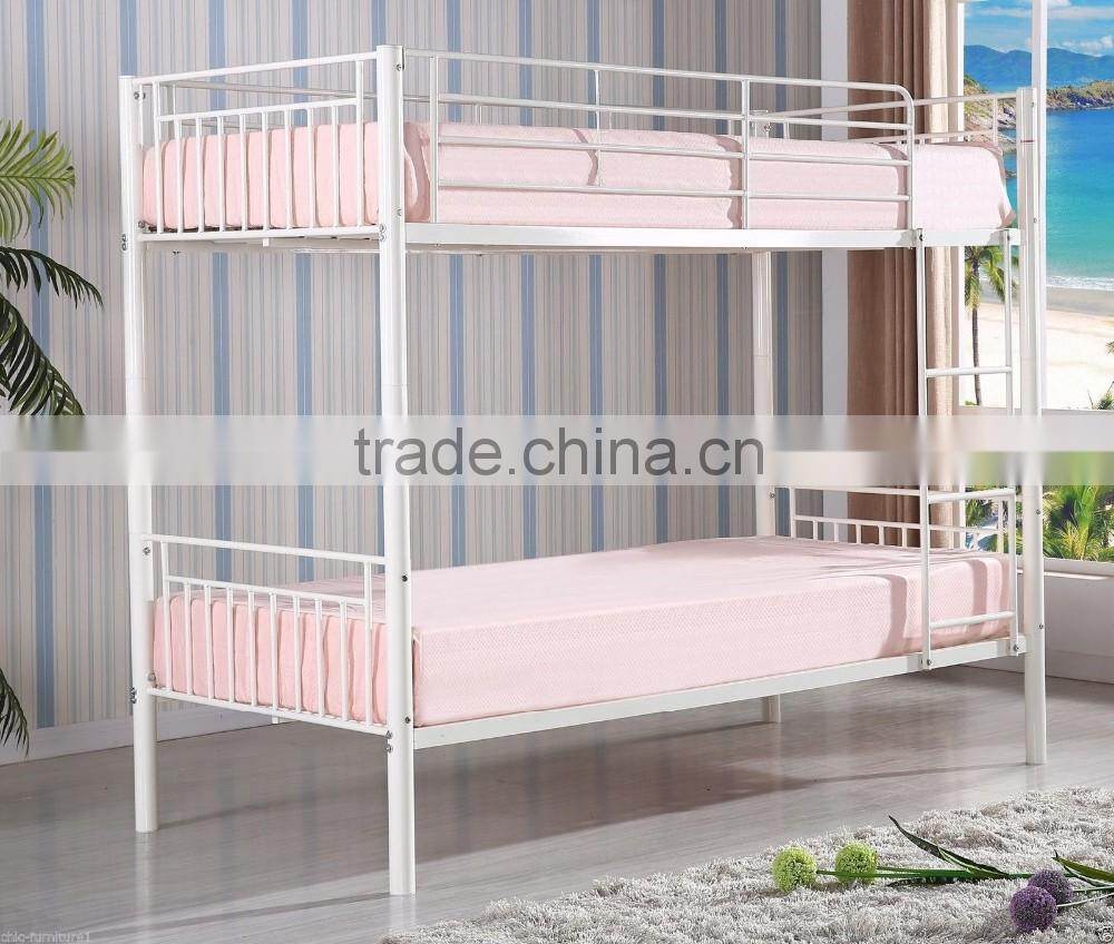 2 Person 2x 3FT Single Size Black Silver Metal Bunk Bed Frame