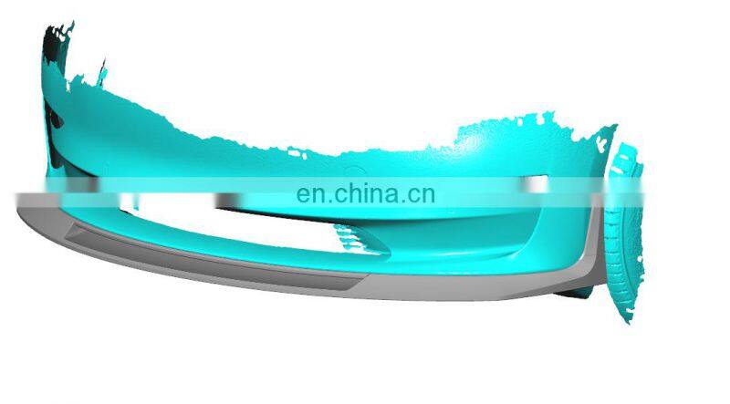 R Style Carbon Fiber Front Bumper Lip for Tesla Model 3 Sedan 4-Door 2017-2019