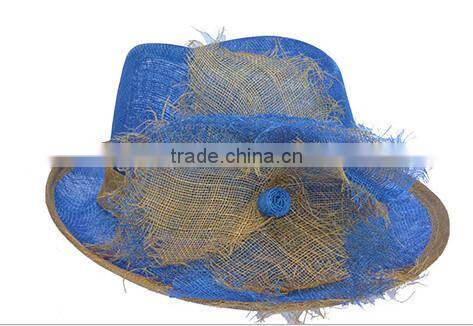 Ladies Blue Millinery Sinamay Hat Wedding/Race/Church Hat