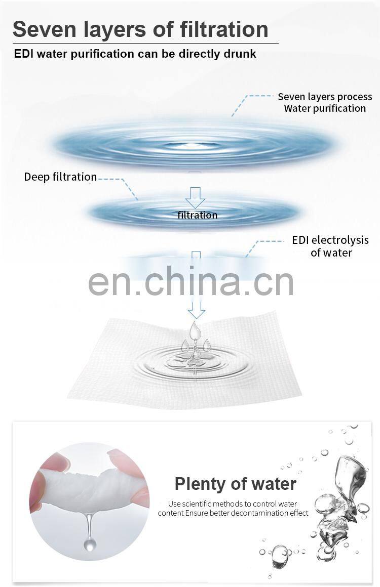 Non-Alcohol Wipes for Newborns Purified Water with Spunlace Non-Woven Fabric Cloth Warmer Tissue for Baby